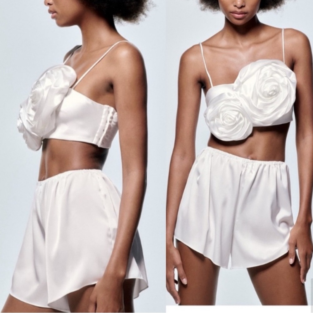 Zara flower bandeau top